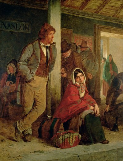 Emigranti Irlandesi in Attesa di un Treno da Erskine Nicol